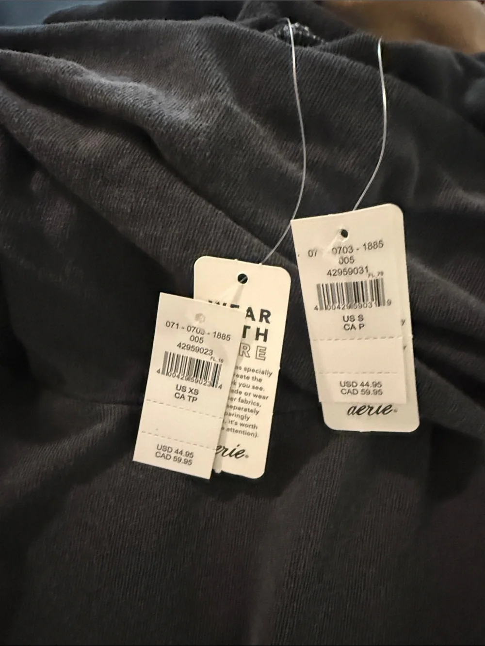 NWT Aerie Grey Foldover Asymmetrical Skirt Sizes S